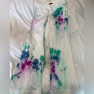7 for all mankind girls tie dye bell bottoms